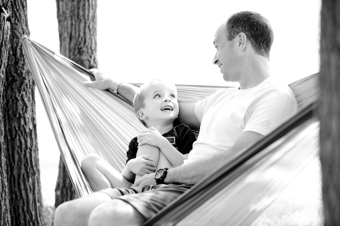 Parent and child talking